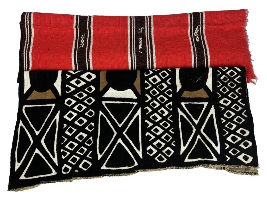 West African Mud Cloth and Hand Made Throw Blanke