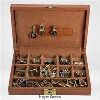 Men's Jewelry- Box with Cufflinks and Tie Bars