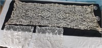 Crocheted Doilies And Table Runner