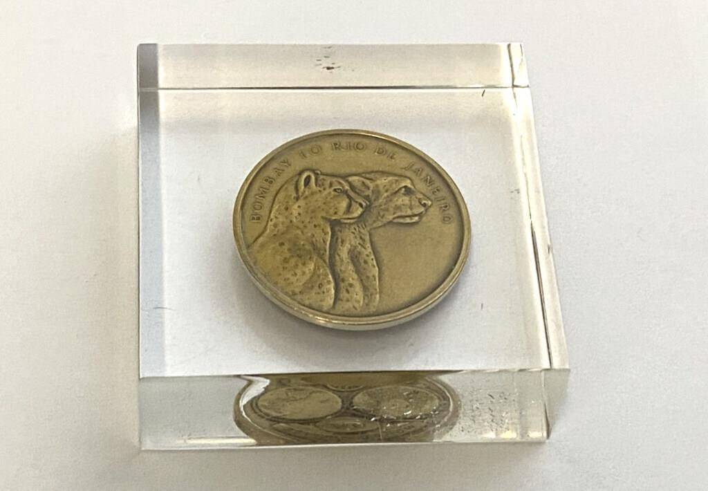 Rio De Janeiro Coin Paperweight