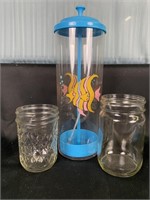 Jars And Straw (paint Brush) Canister