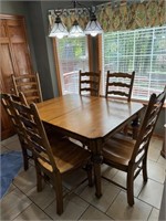Heavy Vintage Farmhouse Table And Chairs