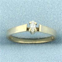Marquise Solitaire Diamond Engagement Ring in 10k