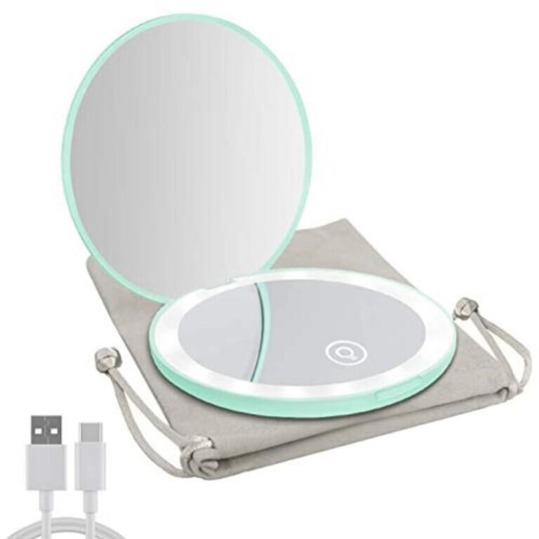 MILISHOW Portable Travel Mirror with LED Light