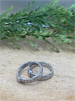 Pair of 14k White Gold Rings Size 10 MARKED