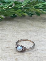 10k Yellow Gold Pearl Ring Size 6 MARKED