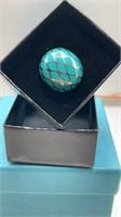 Beautiful Turquoise and Sterling Silver Dome