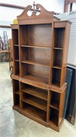 Antique Solid Wood Bookcase/Hutch with Hidden