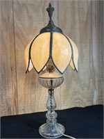 22" Beautiful Yellow Tulip Glass Table Lamp