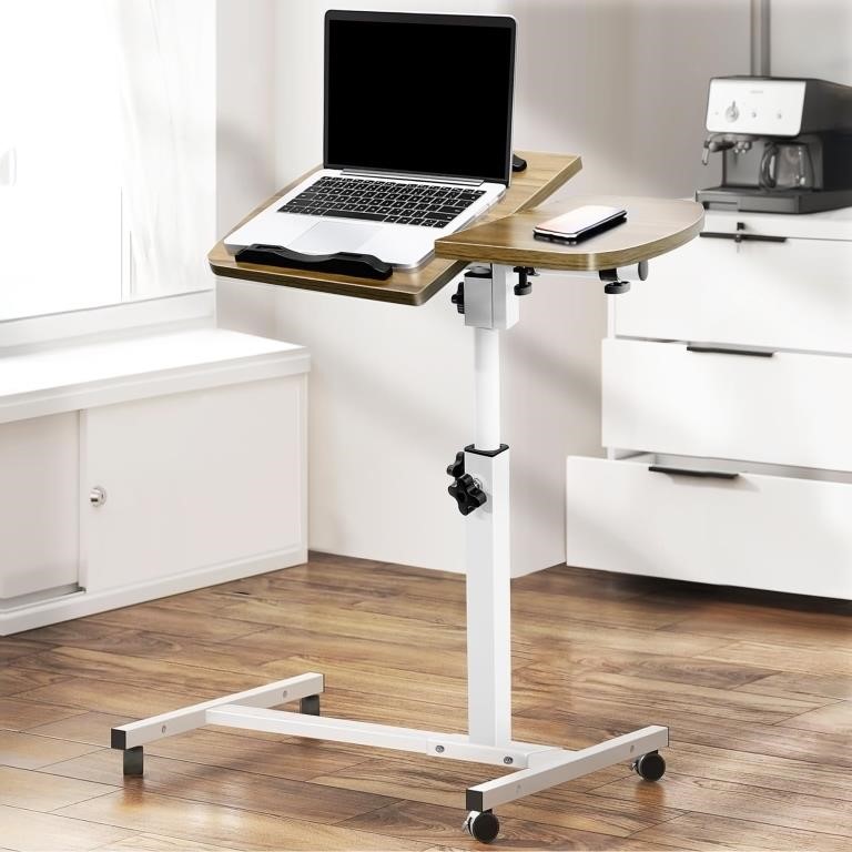 N4679  Riousery Overbed Table Rolling Laptop Desk