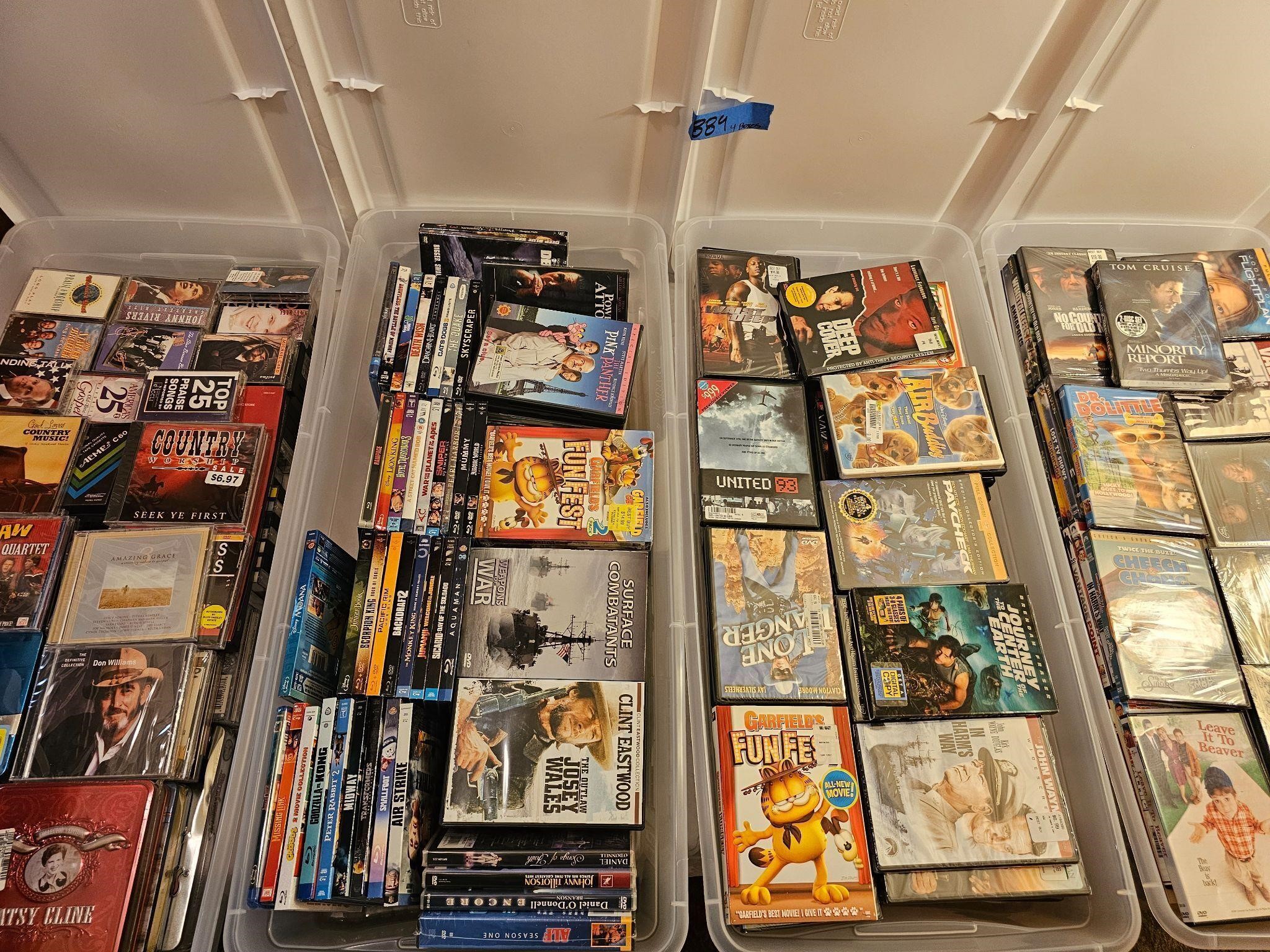 Totes of DVDs (4)
