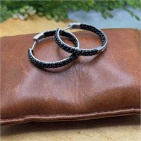 Round Black Spinel 4.50 CTW Sterling Silver