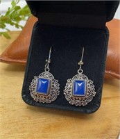 .925 Sterling Silver Dangle Earrings with