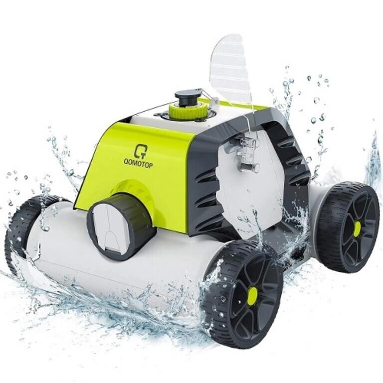 Robotic Pool Cleaner, Cordless Automatic Pool Vacm