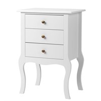 E3017  Ktaxon Night Stand Bedside Cabinet 3 Drw