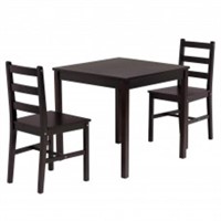 3 PC Dining Table Set, Wooden Kitchen Table Set