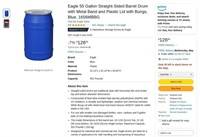 B2370  Eagle 55 Gal Barrel Drum Blue