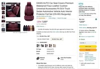 WF7660  OASIS AUTO Car Seat Covers OS-001 FULL SET