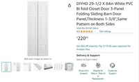 B2161 DIYHD 29-1/2 X 84in PVC Bi fold Closet Door