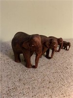 Set of 4 wooden Elephant Statues