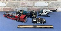 (4X) BUDDY L POLICE, FIRE & AIR SUPPORT VEHICLES