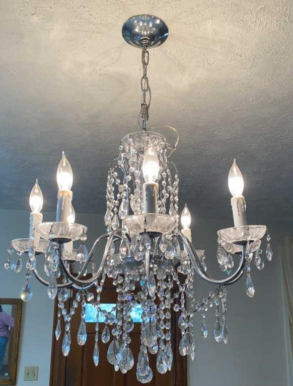 Chandelier With Crystal Drops