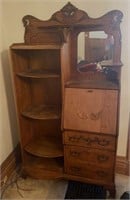 Antique Secretary with Display Shelves