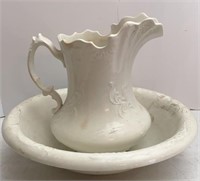 W. C. Co. Porcelain Pitcher & Basin