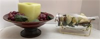 Partylite Table Decor & 3-wick Candle