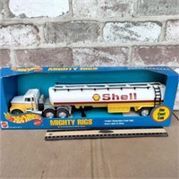 1993 HOT WHEELS MIGHT RIGS SHELL OIL TANKER