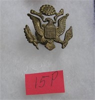 Early American eagle screw back badge
