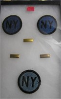 US NY military police patches and silver bars