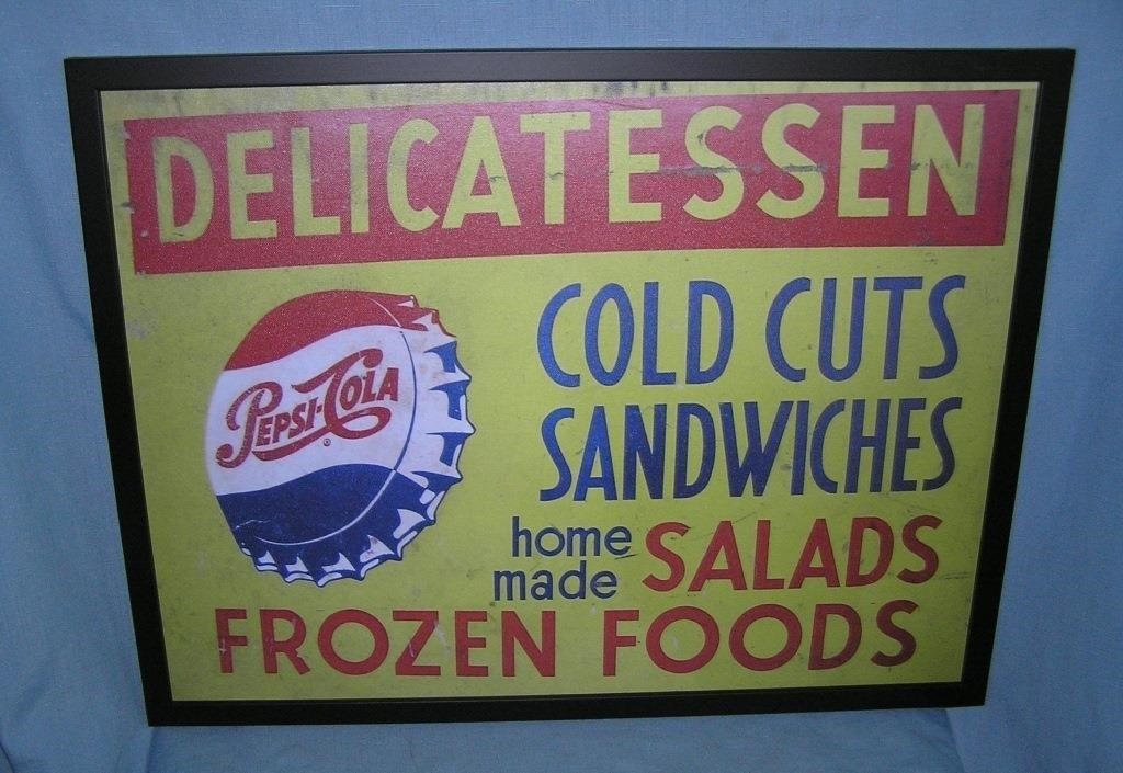 Pepsi Cola Delicatessen framed retro style adverti