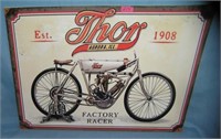 Thor Motorcycles retro style advertising sign
