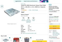 B2387  Vestil Aluminum Heavy Duty Pallet 48 x 48-