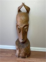 30in Wooden David Swanson 1953 Carved Figurine
