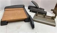 X-Acto Paper Cutter & 3-hole Punches