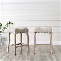 Roundhill Furniture Coco Upholstered Backless Sadd