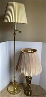 Floor & Brass Table Lamp