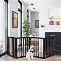Pet Gate - 4-Panel Indoor Foldable Dog Fence for S