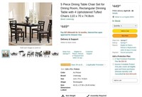 B2262  Dining Table 110 x 70cm with 4 Chairs