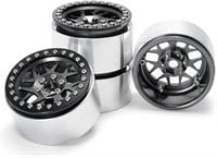 4PCS 2.2" RC Aluminum Beadlock Wheels w/Hubs For