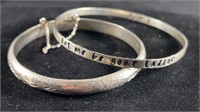 (2) Sterling Silver Bracelets