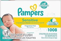 Pampers Baby Wipes Sensitive Perfume Free 12X Pop-
