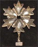 2.5 inch Snowflake crystal ornament