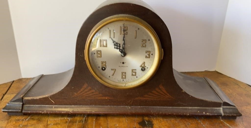 Antique Plymouth Mantle Clock with Key