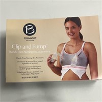 clip and pump hands-free nursing bra accessory, M
