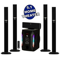 BLUETOOTH TOWER 5.1 HOME SPEAKER SYSTEM W/ SUBWOOF