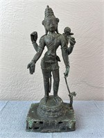 Hindu Deity 10in “Avalokiteshvara” Bronze? Statue