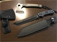 NEW Maxam Tanto Blade Knife & Survival Hatchet